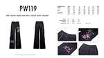 Rebel fashion danger bear metal studded baggy trousers PW119