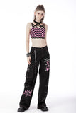 Rebel fashion danger bear metal studded baggy trousers PW119