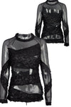 Punk sexy torn semitransparent T-shirt TW088 - Gothlolibeauty