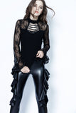 Gothic lace sleeve sexy T-shirt TW102 - Gothlolibeauty