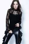 Gothic lace sleeve sexy T-shirt TW102 - Gothlolibeauty