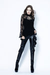 Gothic lace sleeve sexy T-shirt TW102 - Gothlolibeauty