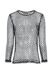 Punk sexy big grid T-shirt TW106 - Gothlolibeauty