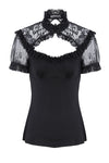 Gothic lace knitted T-shirt TW149 - Gothlolibeauty