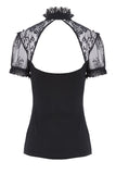 Gothic lace knitted T-shirt TW149 - Gothlolibeauty