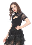 Gothic lace knitted T-shirt TW149 - Gothlolibeauty