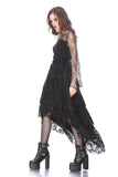 Gothic characteristic neck T-shirt with spider bat sleeves TW152 - Gothlolibeauty