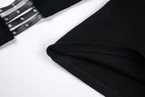 Punk long T-shirt with eyelet  hollow-out collar design TW172 - Gothlolibeauty