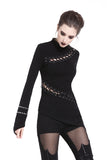 Gothic sexy lace hollow T-shirt TW174 - Gothlolibeauty