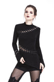 Gothic sexy lace hollow T-shirt TW174 - Gothlolibeauty