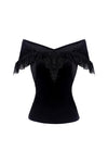 Gothic velvet short sleeves T-shirt TW185 - Gothlolibeauty