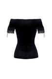 Gothic velvet short sleeves T-shirt TW185 - Gothlolibeauty