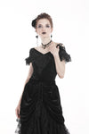 Gothic velvet short sleeves T-shirt TW185 - Gothlolibeauty