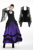 Gothic gorgeous lace horn sleeves T-shirt TW188 - Gothlolibeauty