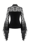 Gothic gorgeous lace horn sleeves T-shirt TW188 - Gothlolibeauty