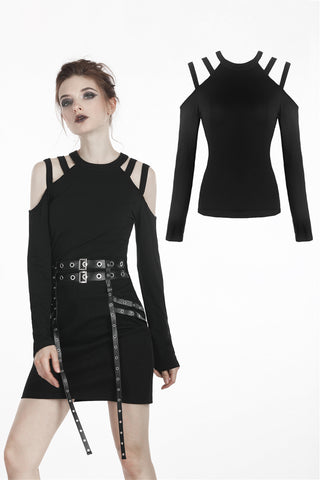 Punk daily wear long sleeves T-shirt TW197 - Gothlolibeauty