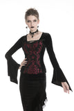 Gothic victorian Black and red T-shirt TW216 - Gothlolibeauty