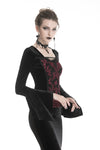 Gothic victorian Black and red T-shirt TW216 - Gothlolibeauty