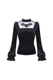 Black gothic lolita cute T-shirt  TW218 - Gothlolibeauty