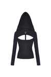 Punk rock hooded long sleeves top T-shirt  TW236 - Gothlolibeauty