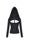 Punk rock hooded long sleeves top T-shirt  TW236 - Gothlolibeauty