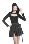 Punk rock hooded long sleeves top T-shirt  TW236 - Gothlolibeauty