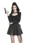 Punk rock hooded long sleeves top T-shirt  TW236 - Gothlolibeauty