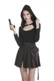 Punk rock hooded long sleeves top T-shirt  TW236 - Gothlolibeauty