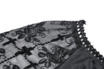 Gothic lace-up velvet T-shirt TW239 - Gothlolibeauty