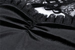 Gothic lace shoulder velvet T-shirt TW242 - Gothlolibeauty
