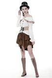 Steampunk off-shoulders bandage waist T-shirt top TW246 - Gothlolibeauty