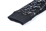 Gothic star on lace T-shirt TW249 - Gothlolibeauty