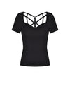 Punk women hollow chest short sleeves T-shirt TW259 - Gothlolibeauty