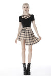 Punk women hollow chest short sleeves T-shirt TW259 - Gothlolibeauty