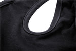 Punk net splicing midriff-baring top T-shirt TW266 - Gothlolibeauty