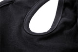 Punk net splicing midriff-baring top T-shirt TW266 - Gothlolibeauty