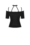 Women punk off shoulder sexy T-shirt TW284 - Gothlolibeauty