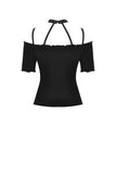 Women punk off shoulder sexy T-shirt TW284 - Gothlolibeauty