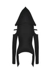 Punk haunted bat hem hooded top  TW291