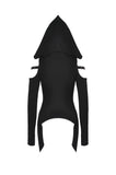 Punk haunted bat hem hooded top  TW291