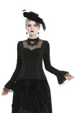 Gothic gorgeous butterfly sexy mesh collar top TW300