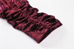 Gorgeous wine red diamond velvet top TW316