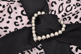 Women leopard print sexy heart knot top TW324