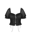 Rock doll lace up waist pin zip top TW327