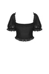 Rock doll lace up waist pin zip top TW327