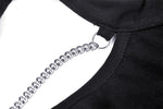 Punk hollow out chain chest top TW331