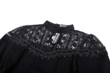 Gothic sexy lace shoulder top TW353