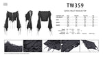 Gothic frilly tasseled top TW359