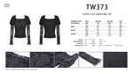 Gothic lace embossing top TW373