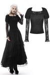 Gothic lace embossing top TW373